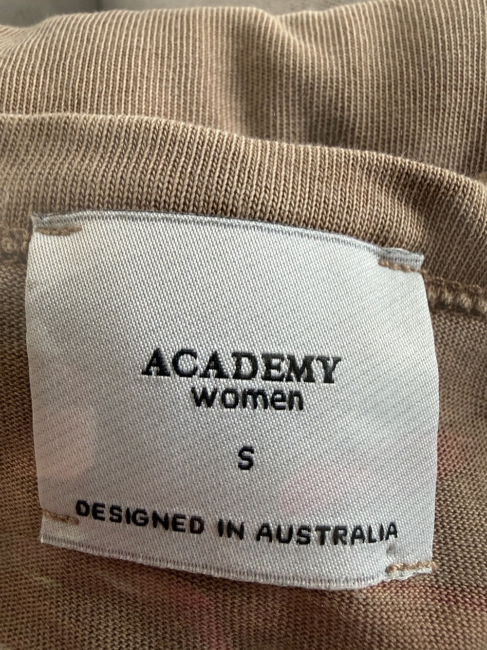 Academy Brand Women’s Brown Basic T Shirt Size S 100% Cotton Crew Neck - Picture 12 of 12
